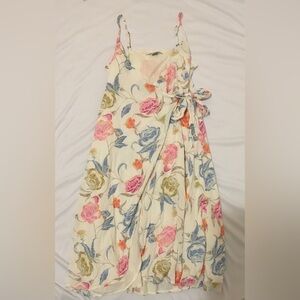 O'Neill White Floral Wrap Mini Dress